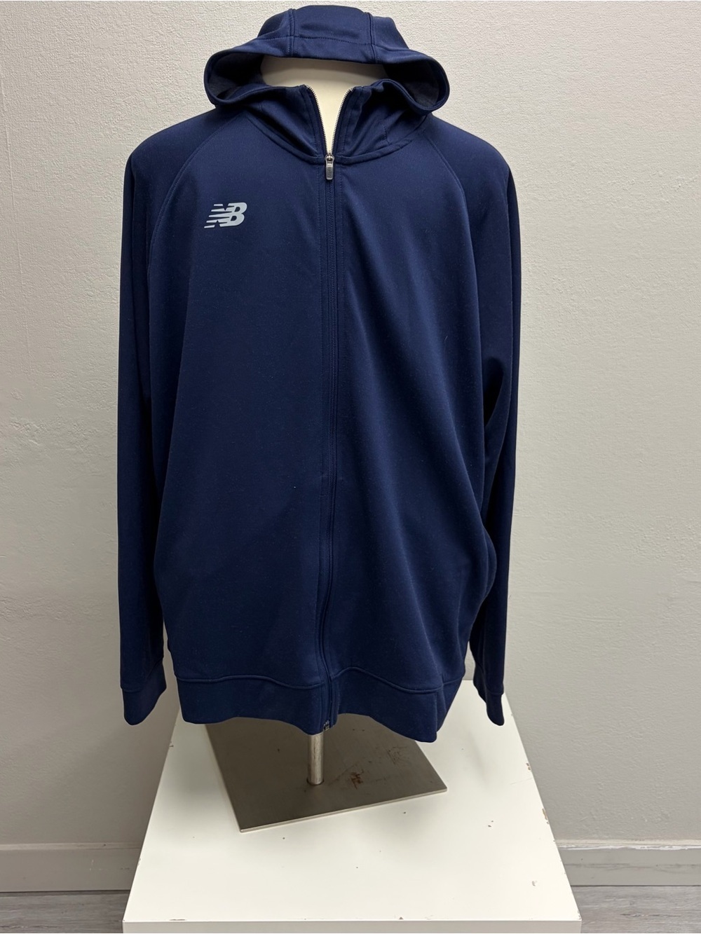 New Balance Navy Full-Zip Hooded Sweatshirt
